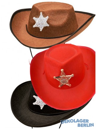 Kinder Hut für Sheriff oder Cowboy in drei Farben Berlin kaufen
