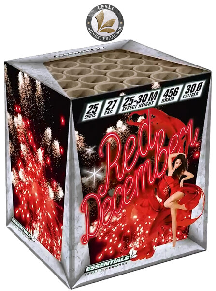 Silvester Feuerwerk Batterie Red December