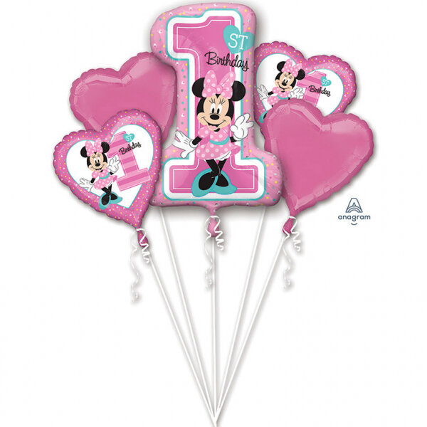 Ballon Bouquet Minnie Mouse 1. Geburtstag