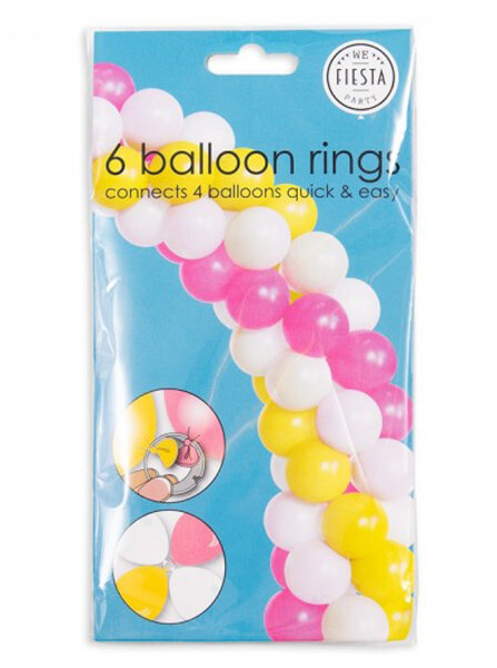 6 Ballon Ringe für Ballongirlanden