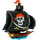 Folienballon als Piratenschiff in schwarz 90cm