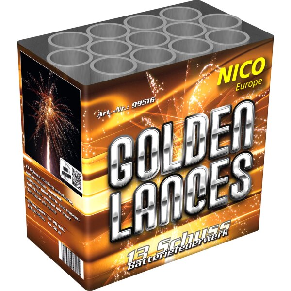 Nico Golden Lances Feuerwerk Batterie - 13 Schüsser