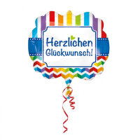 Folienballon Herzlichen Glückwunsch als Riesenballon