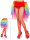 Regenbogen Rock Tutu mit Glitzer