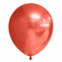 Chrome oder Spiegel Luftballons rot 30 cm 12