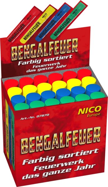 Bengalische Fackel von Nico in verschiedenen Farben