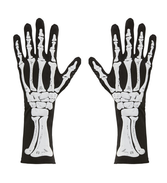 Halloween Skelett Handschuhe 35cm