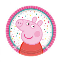 8 Peppa Wutz bzw. Peppa Pig Party Teller 18 cm