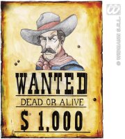 Poster Wanted Dead or Alive Wilder Westen