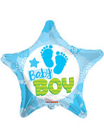 Folienballon Stern Baby Shower blau Its A Boy