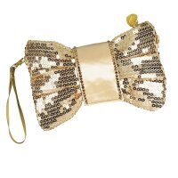 Handtasche mit goldenen Pailletten in gold