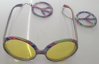 Hippie Brille mit Peace Zeichen