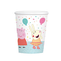 8 Peppa Wutz bzw. Peppa Pig Party Becher 250 ml