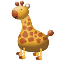 Folienballon Airwalker Ballon als Giraffe 109 cm