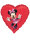 Folienballon Minnie als Herz 43 cm in rot