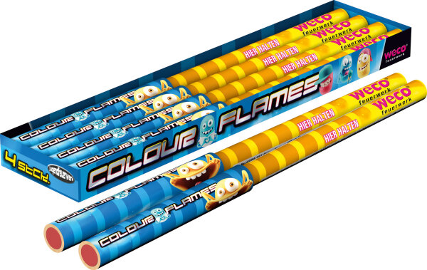 4 Bengalische Fackeln blau Weco Colour Flames