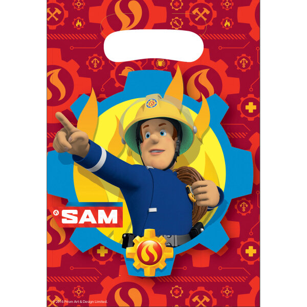 8 Partytüten Fireman Sam zum Kindergeburtstag