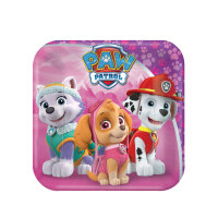 8 Paw Patrol Party Teller 18 cm pink