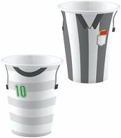 8 Fussball Becher 250 ml Fußball