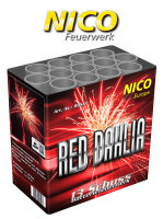 Nico Red Dahlia Feuerwerk Batterie - 13 Schüsser