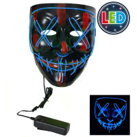 Leuchtende Purge Maske blau Killer Clown