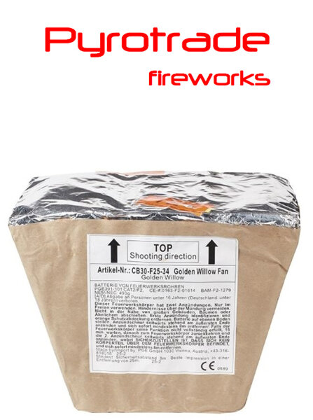 Pyrotrade Feuerwerk Batterie Golden Willow Fan