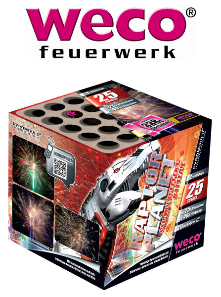 Weco Raptor Planet Feuerwerk Batterie