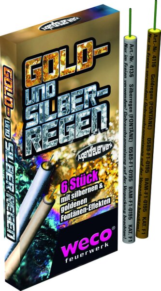 6er Gold- und Silberregen Jugendfeuerwerk