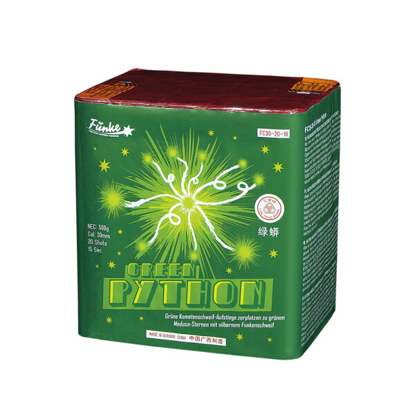 Funke Green Python Medusa Feuerwerk Batterie