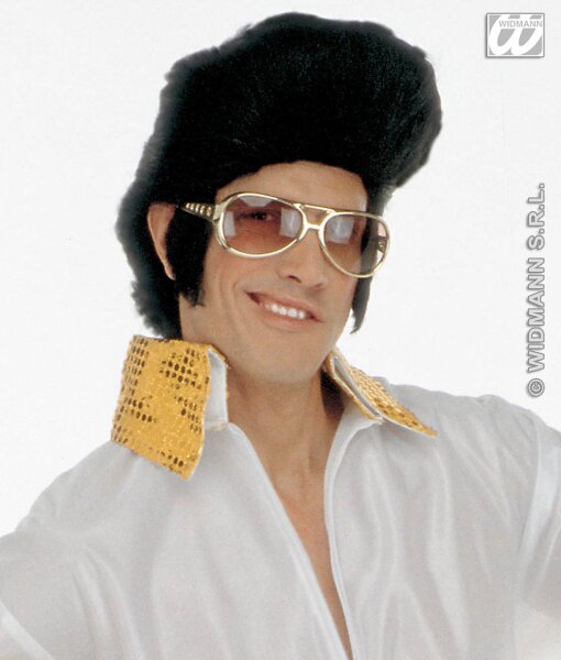 Elvis Sonnenbrille gold als Elvisbrille King of Rock n Roll Brille