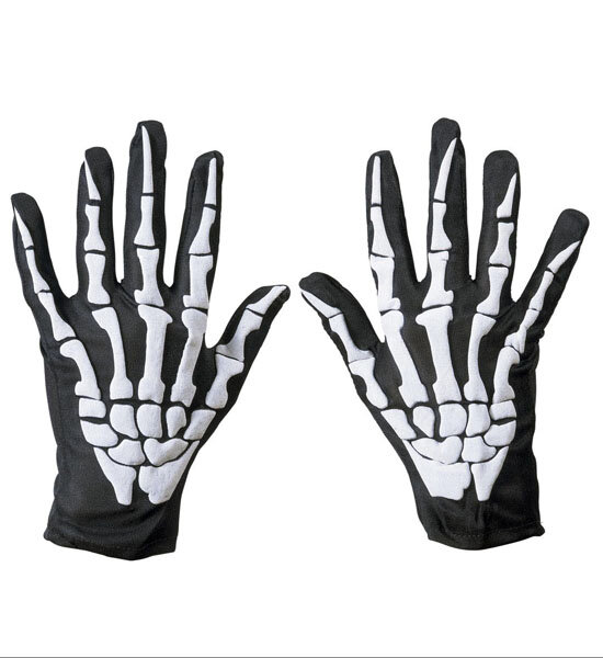 Halloween Skelett Handschuhe unigrösse