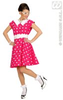 50er Jahre Kleid mit Petticoat in Pink