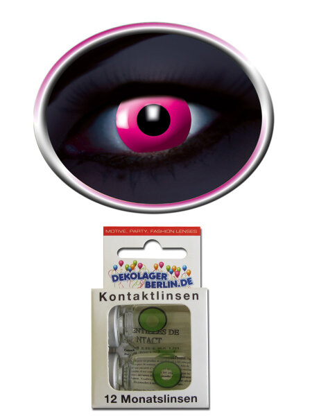 Farbige UV Kontaktlinsen pink glow