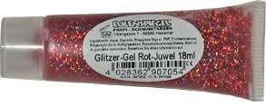 EULENSPIEGEL Effekt Glitzer Gel Rot Juwel holographisch 18 ml Tube