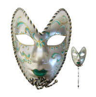 Venezianische Maske am Stab Stabmaske zum Karneval in...