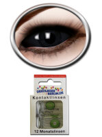 Sclera Kontaktlinsen black schwarz 22mm