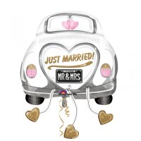 Jumbo Folienballon Just Married Hochzeitsauto 58 x 79cm