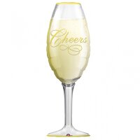 Jumbo Folienballon Sektglas oder Champagnerglas 35 x 97cm