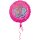 Folienballons Zahlenballons pinke Blumen 1 bis 9