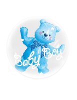 Folienballon Insider mit Teddy in blau 60cm