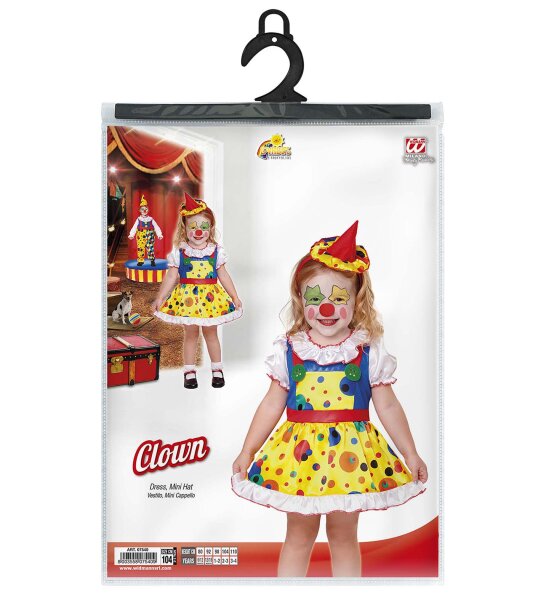 Kinderkostüm Clown oder Clownskostüm für kleine Mädchen