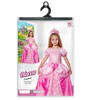 Kinderkostüm Prinzessin in Rosa mit Krone für Mädchen