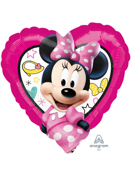 Folienballon Minnie als Herz 43 cm