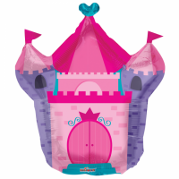 Folienballon Schloss in pink 71 cm