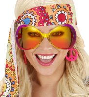 Riesen Hippie Brille für die 70er Jahre Party